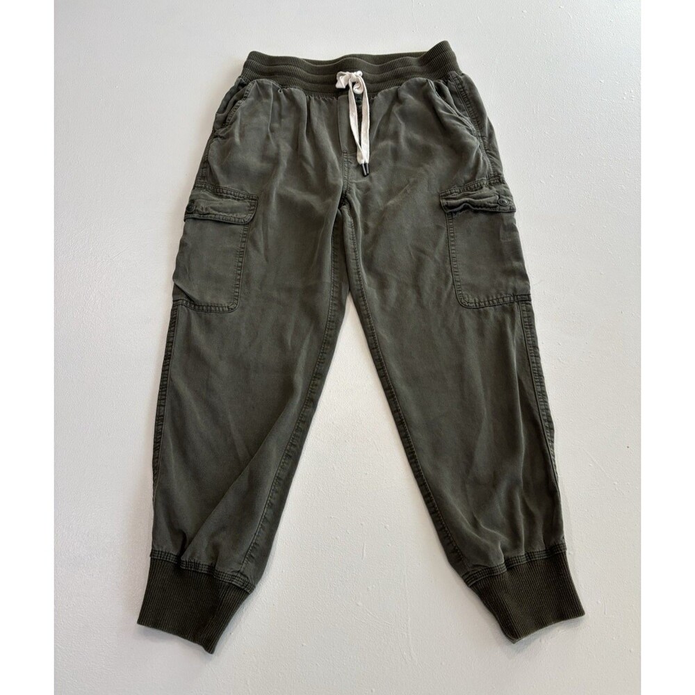 Aerie  S Jogger Pants Olive Green Utility Side Pockets Drawstring